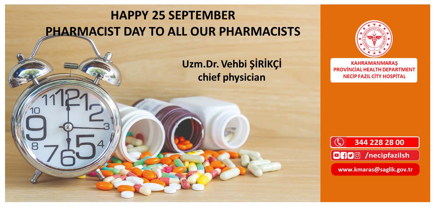 HAPPY 25 SEPTEMBER  PHARMACIST DAY TO ALL OUR PHARMACISTS